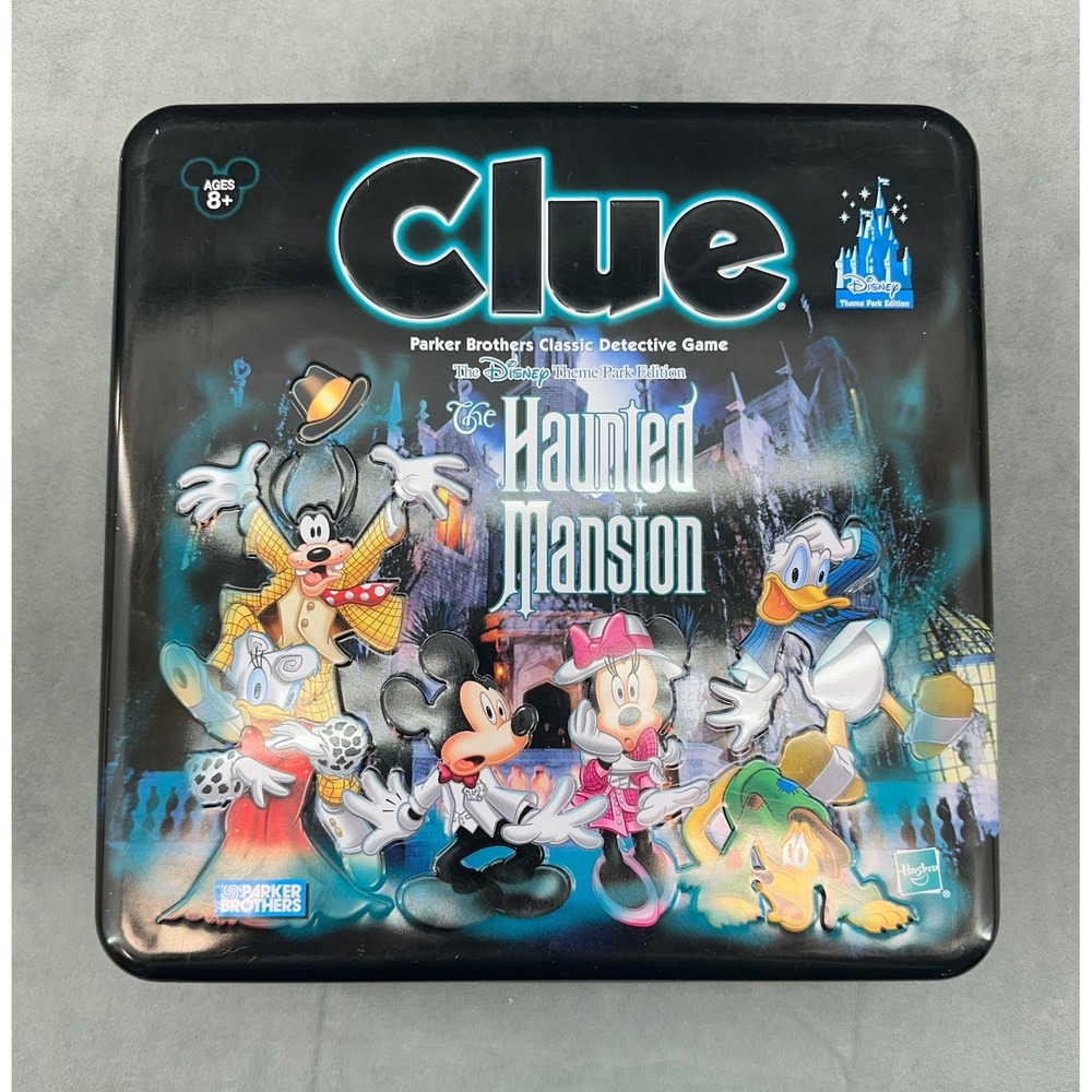 Disney Clue The Haunted Mansion Theme Park Edition Board Game Tin Complete